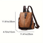 Sac à dos antivol femme en similicuir, trois coloris