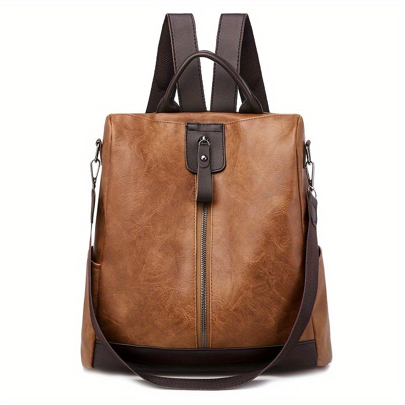 Sac à dos antivol femme en similicuir, trois coloris