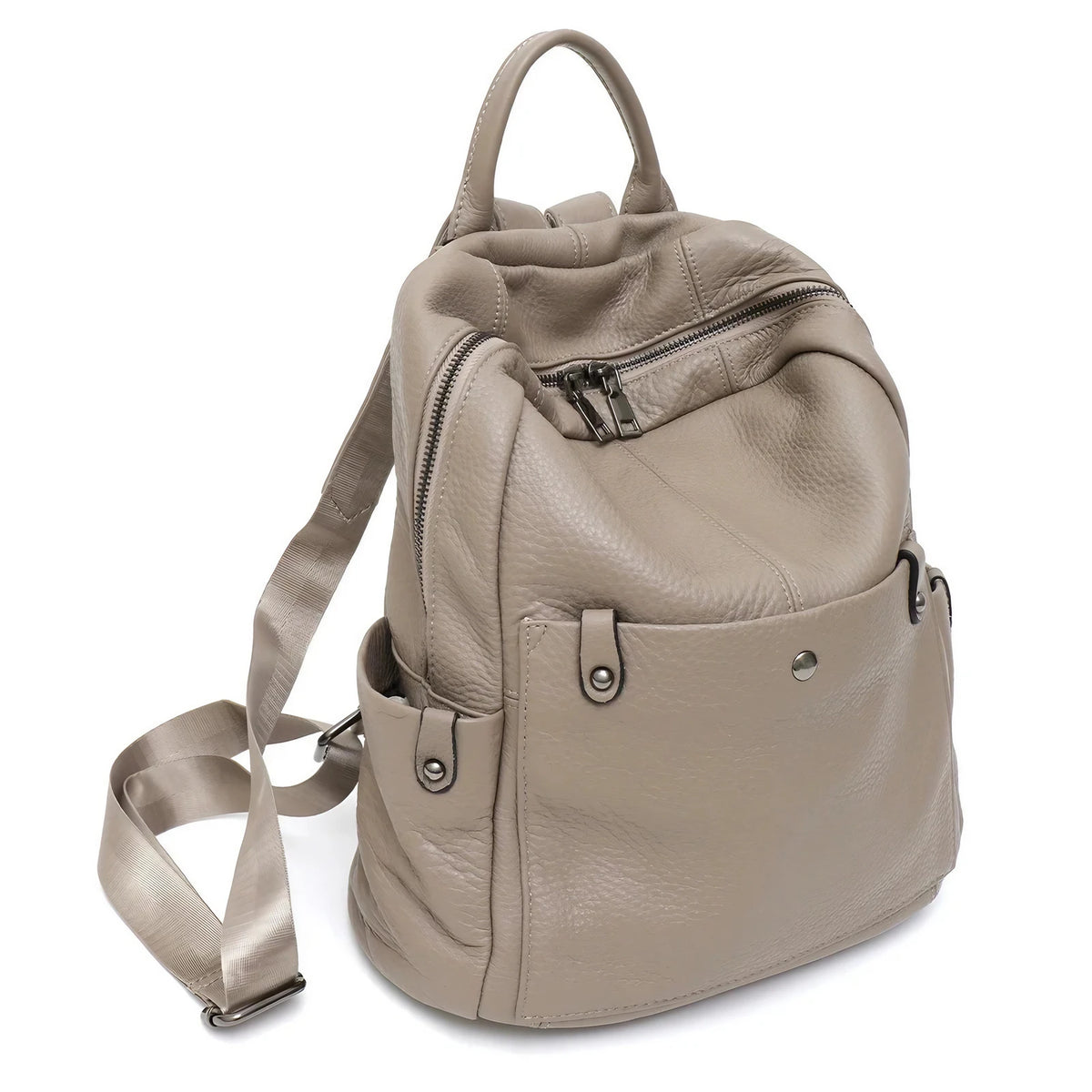Petit sac à dos femme en éco-cuir grainé, quatre coloris