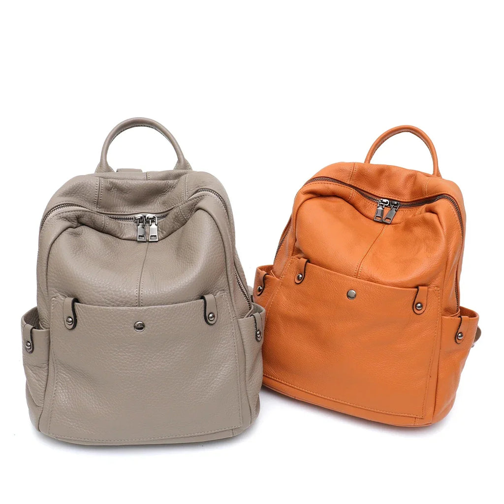 Petit sac à dos femme en éco-cuir grainé, quatre coloris