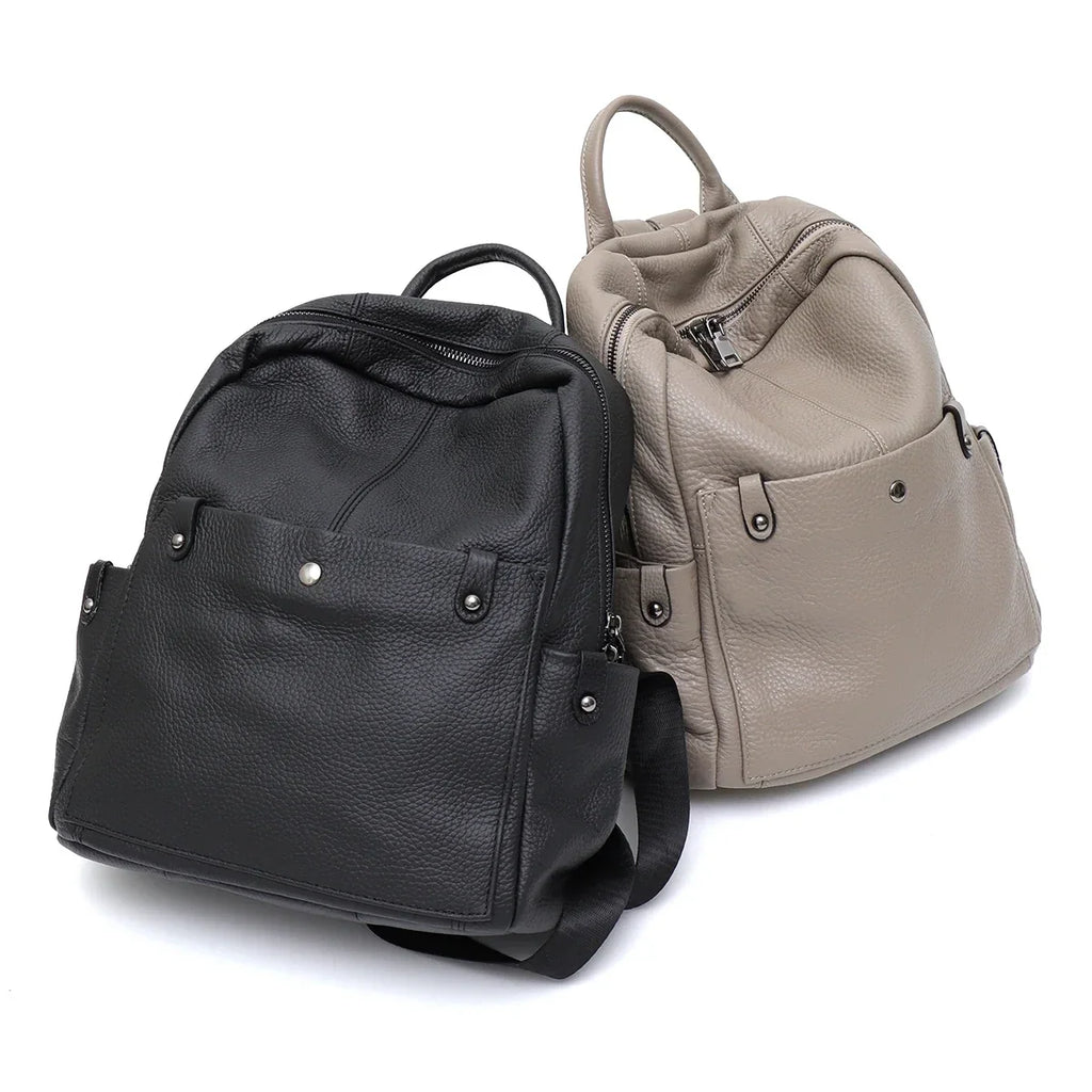 Petit sac à dos femme en éco-cuir grainé, quatre coloris
