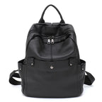 Petit sac à dos femme en éco-cuir grainé, quatre coloris, noir
