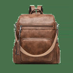 Sac à dos femme en similicuir, ordinateur 14 pouces, 0,94 kg, marron