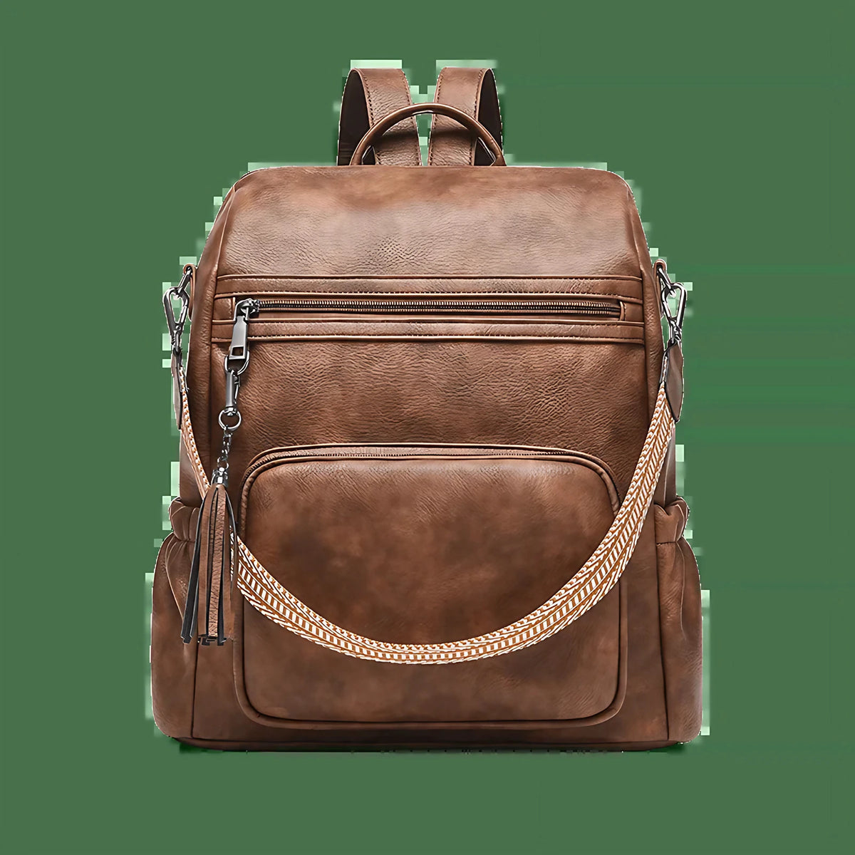Sac à dos femme en similicuir, ordinateur 14 pouces, 0,94 kg, marron