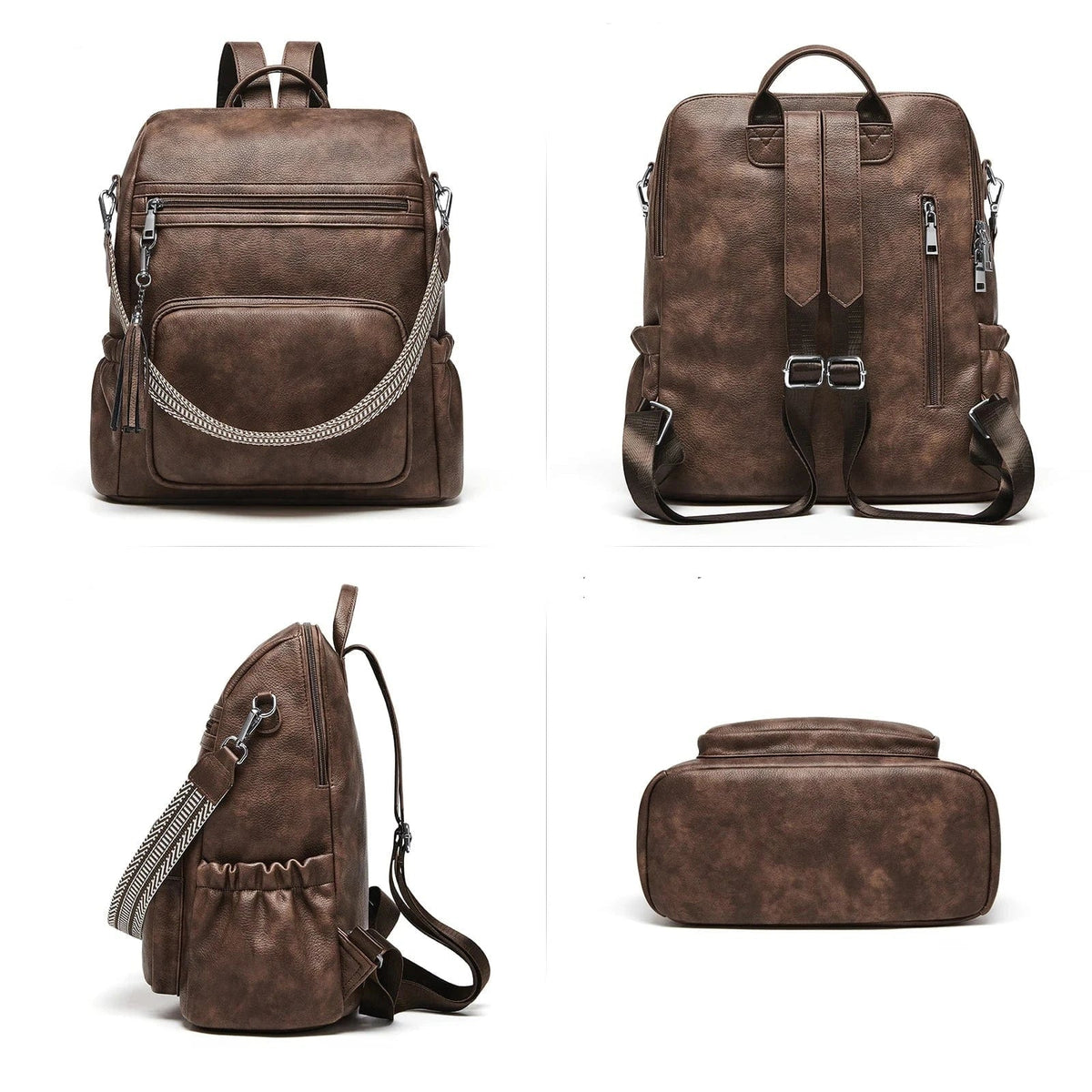 Sac à dos femme en similicuir, ordinateur 14 pouces, 0,94 kg