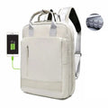 Sac à dos femme avec port USB, ordinateur 15,6 pouces, gris