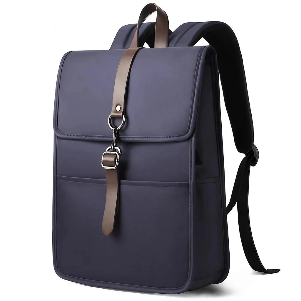 Sac à dos femme pour ordinateur 15,6 pouces, port USB, bleu