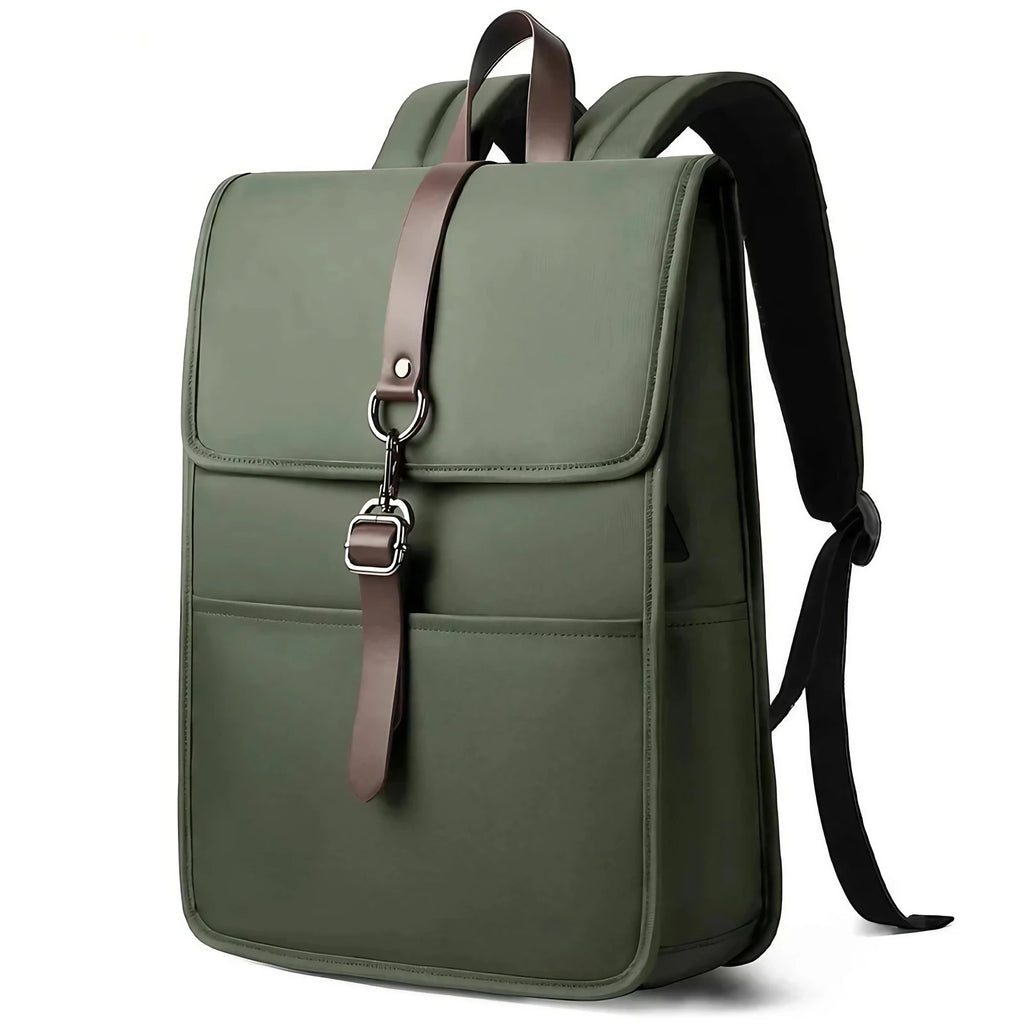 Sac à dos femme pour ordinateur 15,6 pouces, port USB, vert