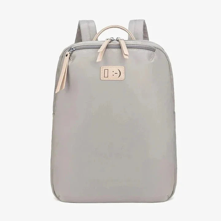 Sac à dos femme fin pour ordinateur 14 pouces, 20 litres, gris