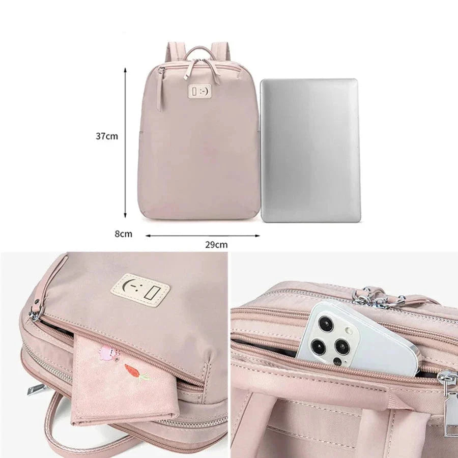 Sac à dos femme fin pour ordinateur 14 pouces, 20 litres