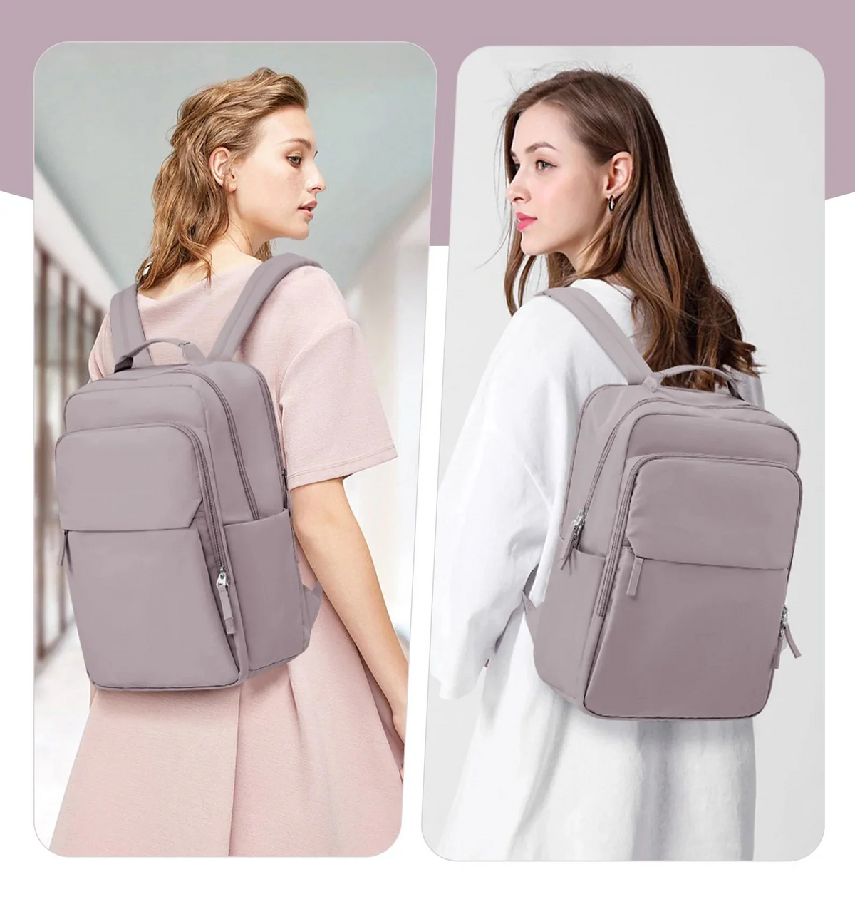 Sac à dos femme pour ordinateur portable 15 pouces, quatre coloris