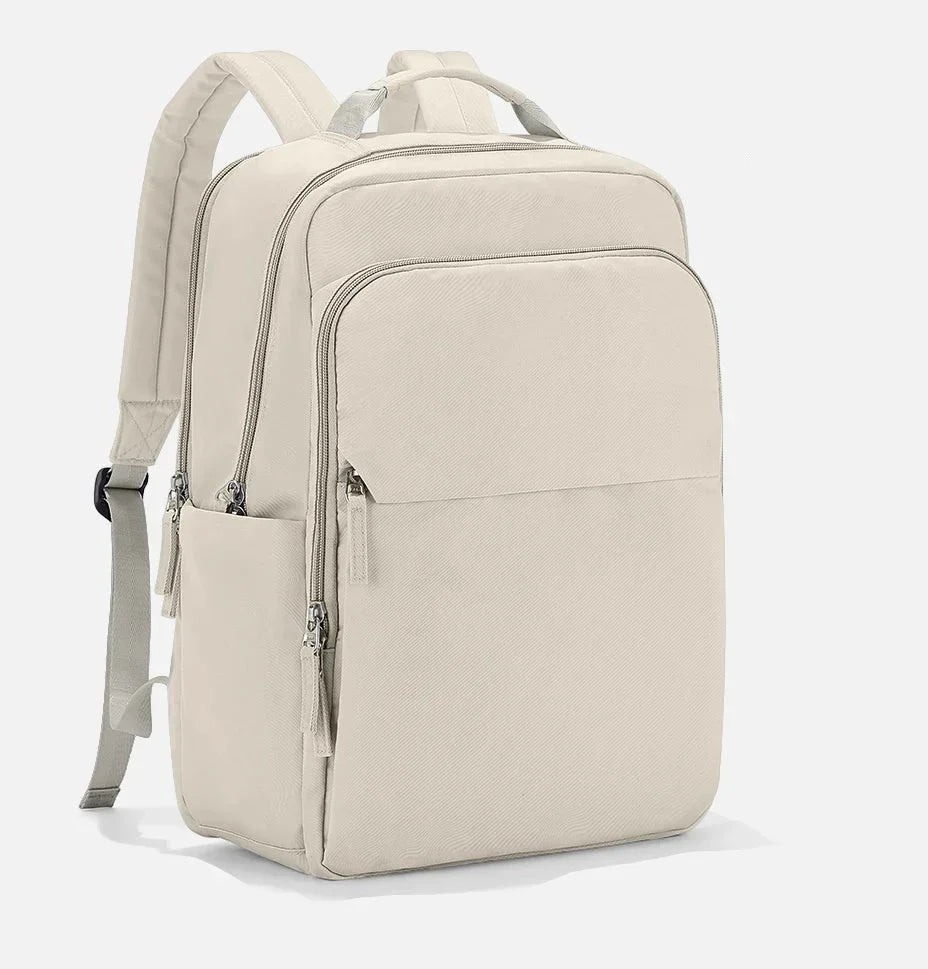 Sac à dos femme pour ordinateur portable 15 pouces, quatre coloris, beige