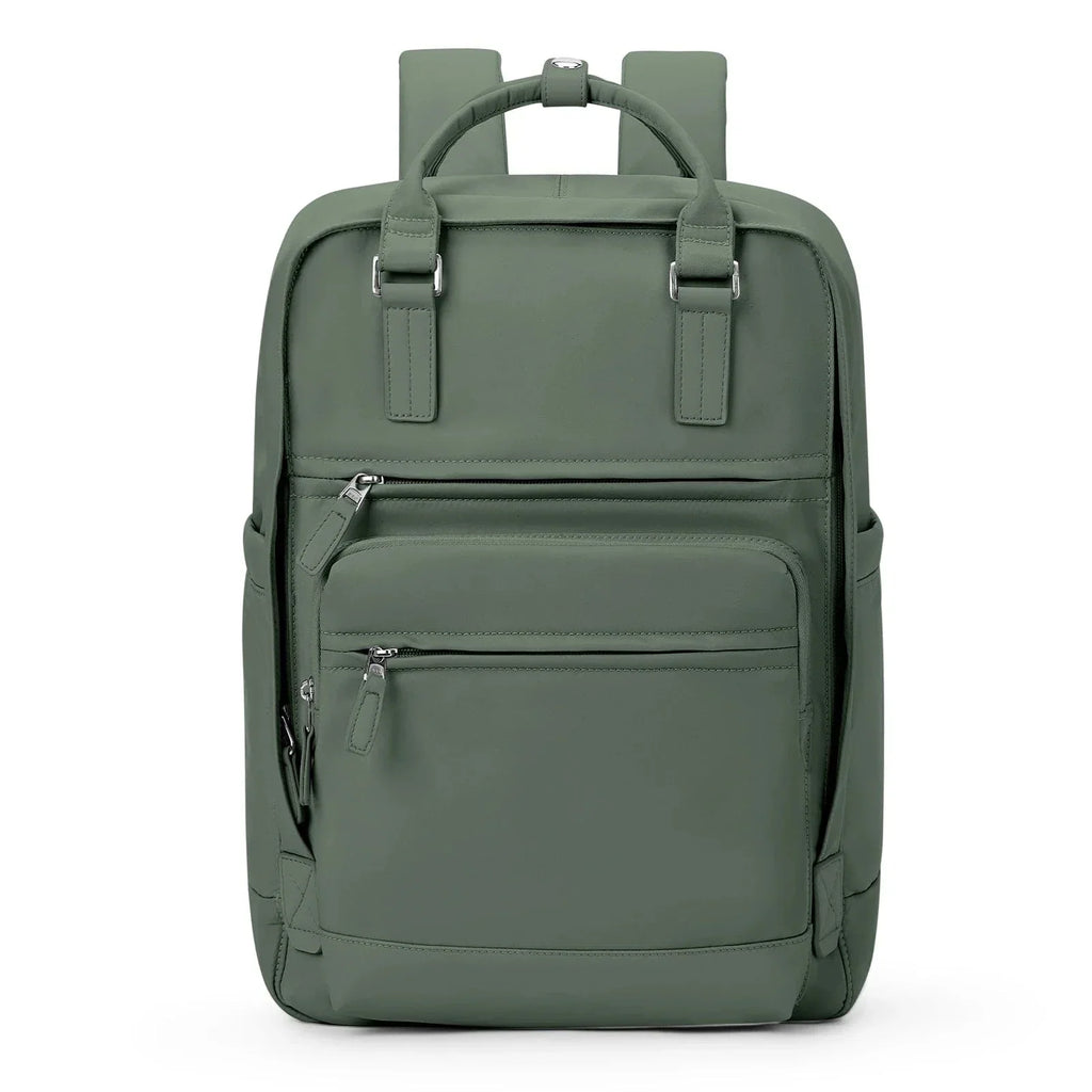 Sac à dos femme en nylon pour ordinateur 15,6 pouces, six coloris, vert