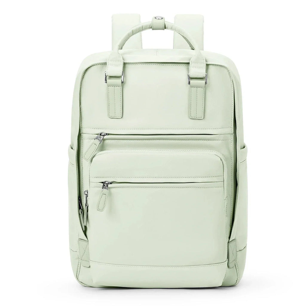 Sac à dos femme en nylon pour ordinateur 15,6 pouces, six coloris, vert clair