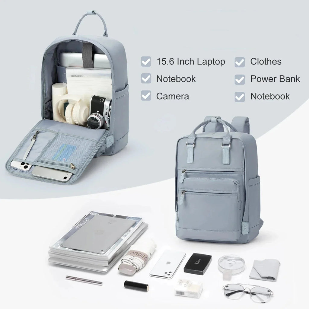 Sac à dos femme en nylon pour ordinateur 15,6 pouces, six coloris
