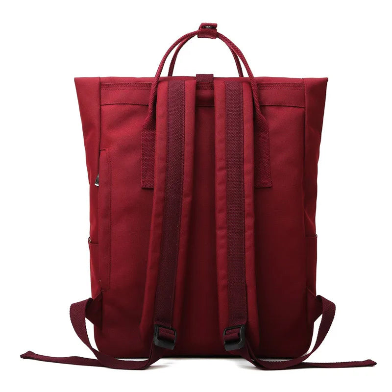 Sac à dos femme en toile à rabat, compartiment ordinateur