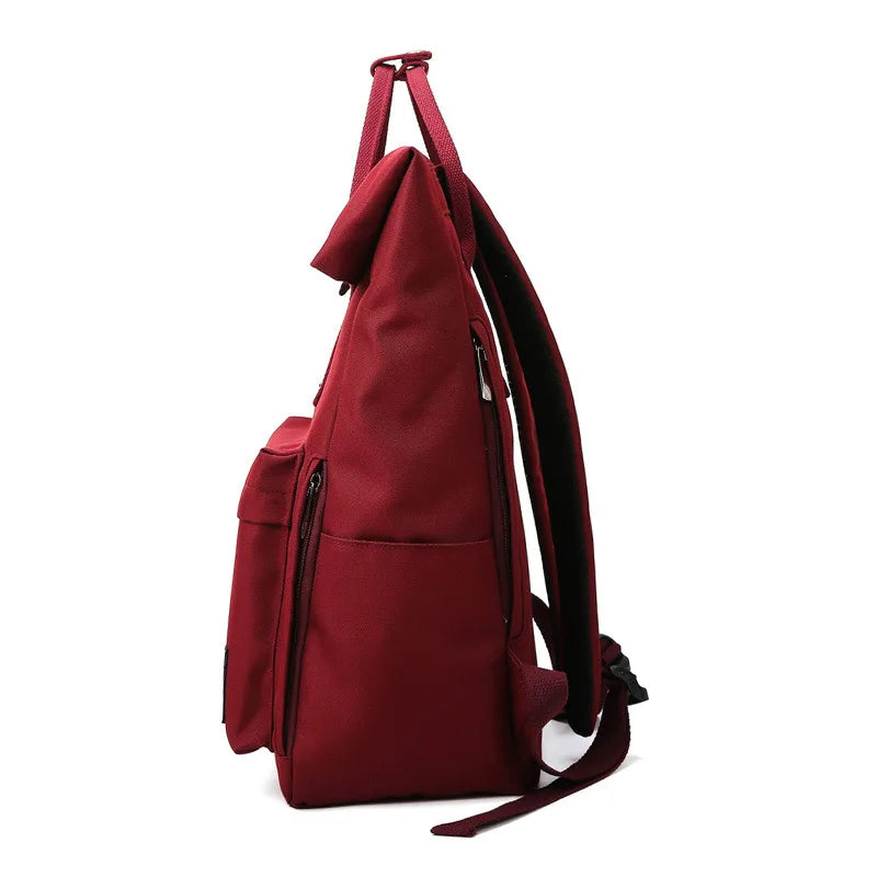Sac à dos femme en toile à rabat, compartiment ordinateur