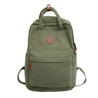 Sac à dos femme en velours côtelé, ordinateur 13 pouces, vert