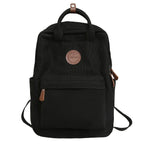 Sac à dos femme en velours côtelé, ordinateur 13 pouces, noir