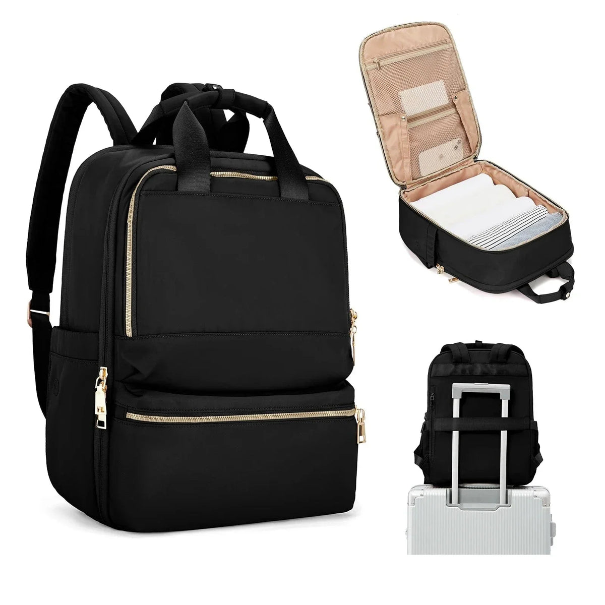 Sac à dos ordinateur femme 14 pouces en nylon Oxford, six coloris