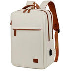 Sac à dos ordinateur femme en toile Oxford, cinq coloris, beige