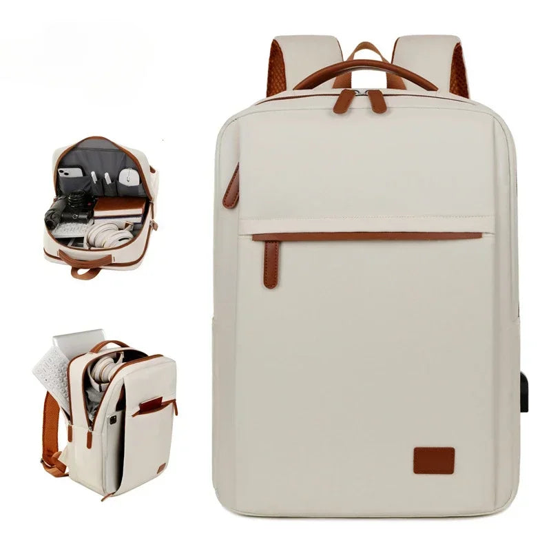 Sac à dos ordinateur femme en toile Oxford, cinq coloris