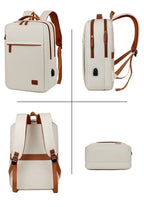 Sac à dos ordinateur femme en toile Oxford, cinq coloris