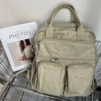 Sac à dos femme collège en nylon Oxford, 14 pouces, sept coloris