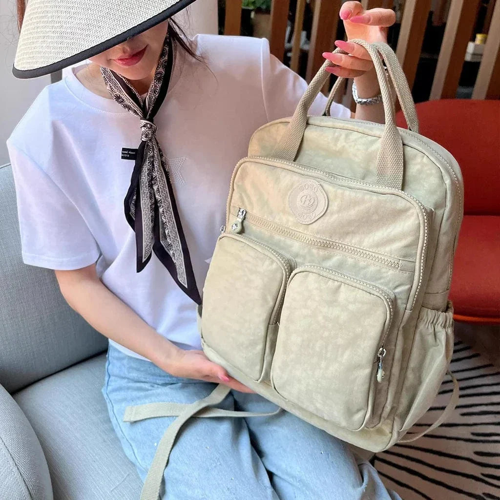 Sac à dos femme collège en nylon Oxford, 14 pouces, sept coloris