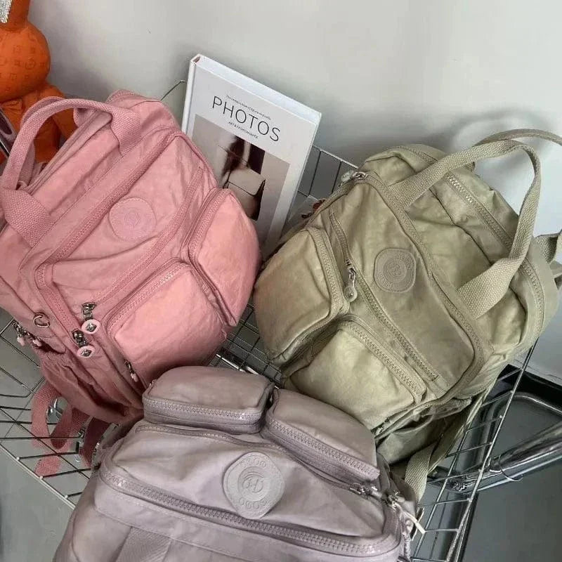 Sac à dos femme collège en nylon Oxford, 14 pouces, sept coloris
