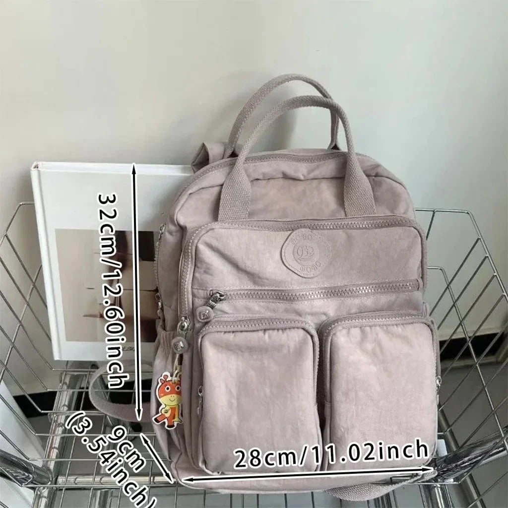 Sac à dos femme collège en nylon Oxford, 14 pouces, sept coloris