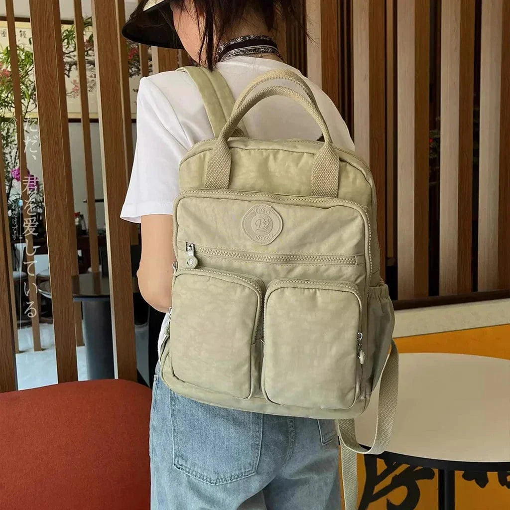 Sac à dos femme collège en nylon Oxford, 14 pouces, sept coloris