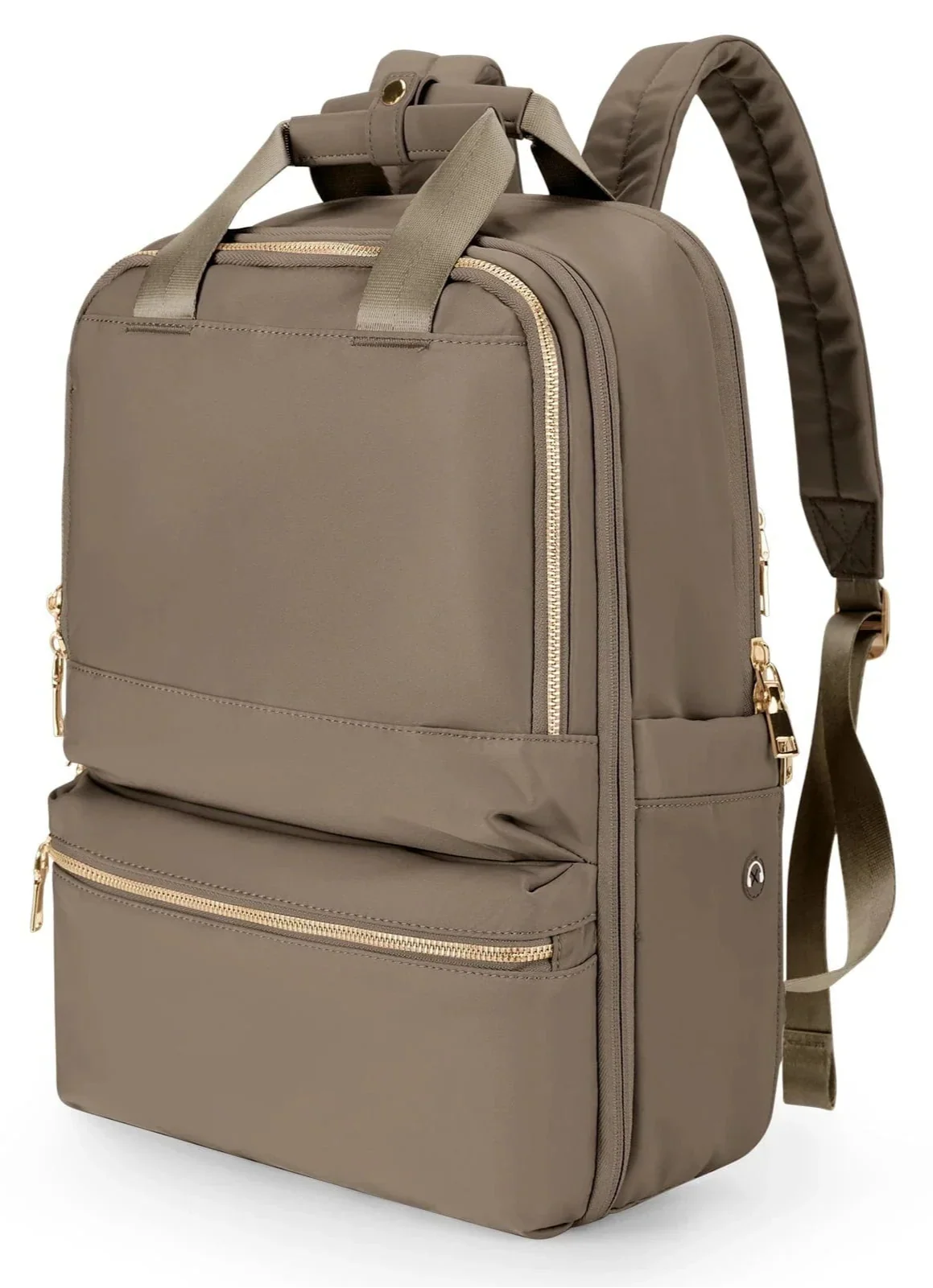 Sac à dos femme en nylon Oxford, ordinateur 15 pouces, marron