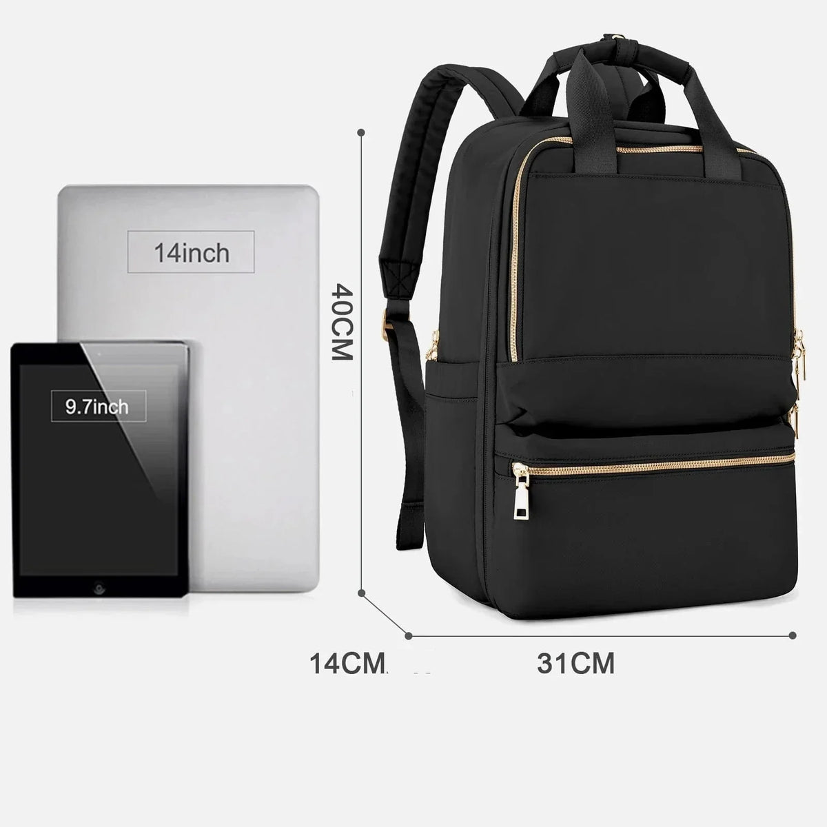 Sac à dos femme en nylon Oxford, ordinateur 15 pouces