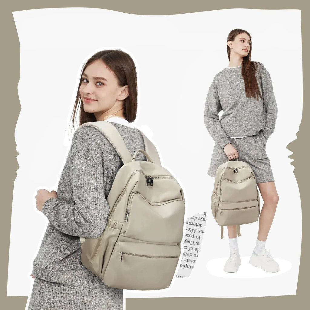 Sac à dos femme ordinateur 15 pouces en nylon déperlant