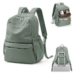 Sac à dos femme ordinateur 15 pouces en nylon déperlant, vert