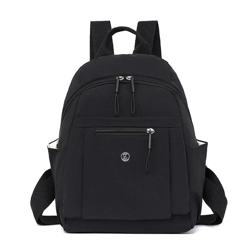 Petit sac à dos femme en nylon léger, sept coloris, noir
