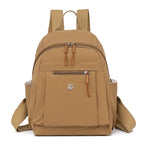 Petit sac à dos femme en nylon léger, sept coloris, camel