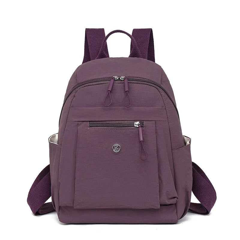 Petit sac à dos femme en nylon léger, sept coloris, violet