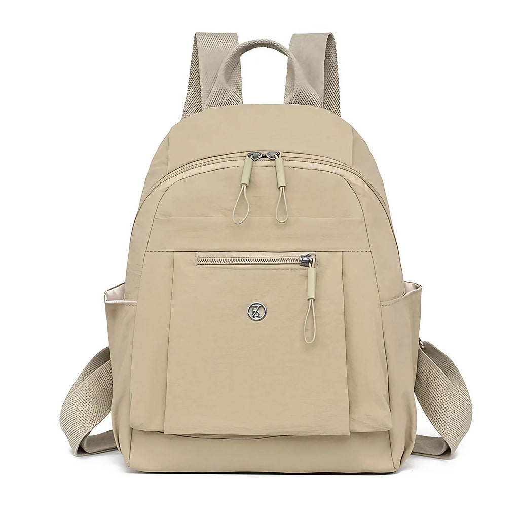 Petit sac à dos femme en nylon léger, sept coloris, beige
