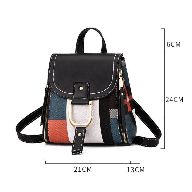 Sac à dos femme de ville léger, similicuir et tissu