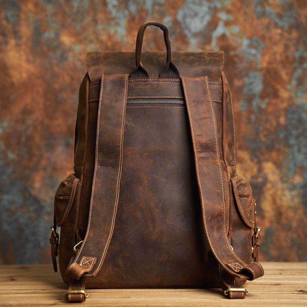 Sac à dos homme vintage pour ordinateur 15,6 pouces