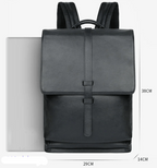 Sac à dos homme en cuir noir, ordinateur 14 pouces