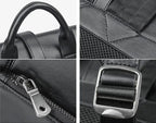 Sac à dos homme en cuir noir, ordinateur 14 pouces