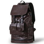 Sac à dos homme imperméable en similicuir, noir ou café