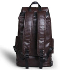 Sac à dos homme imperméable en similicuir, noir ou café