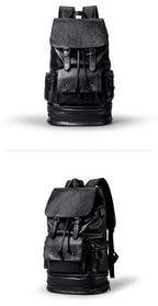 Sac à dos homme imperméable en similicuir, noir ou café