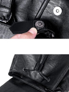 Sac à dos homme imperméable en similicuir, noir ou café