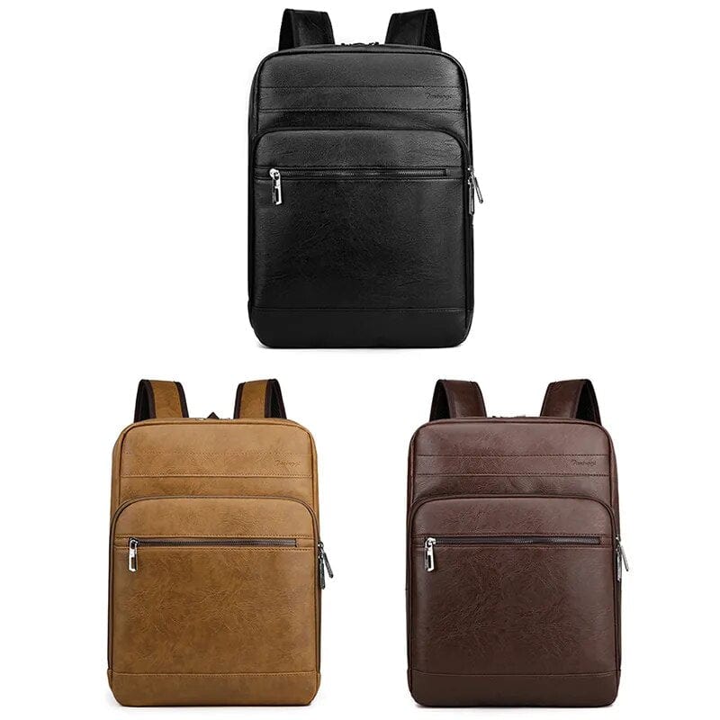 Sac à dos homme en similicuir imperméable, 45 cm de haut