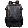 Sac à dos homme rétro en cuir, noir ou café, noir